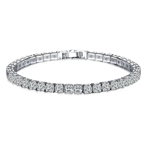 bracelet tennis  or rosé - argenté