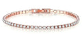 bracelet tennis  or rosé - argenté